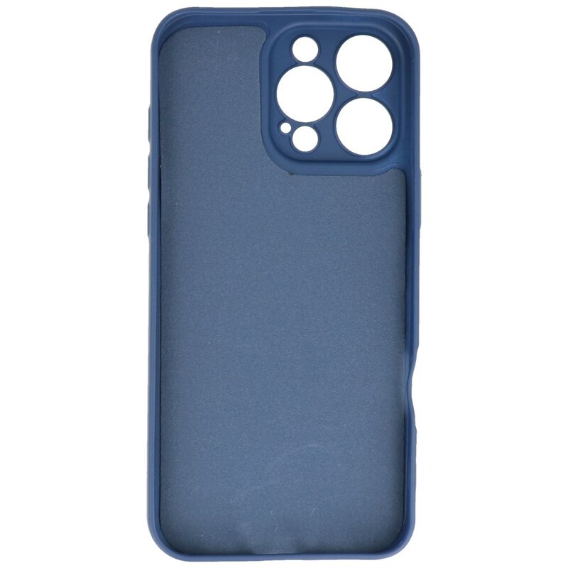 Coque en TPU Fashion Color pour iPhone 16 Pro Max, bleu marine