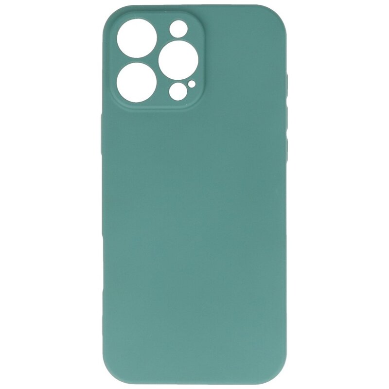 Fashion Color TPU-cover til iPhone 16 Pro Max Mørkegrøn