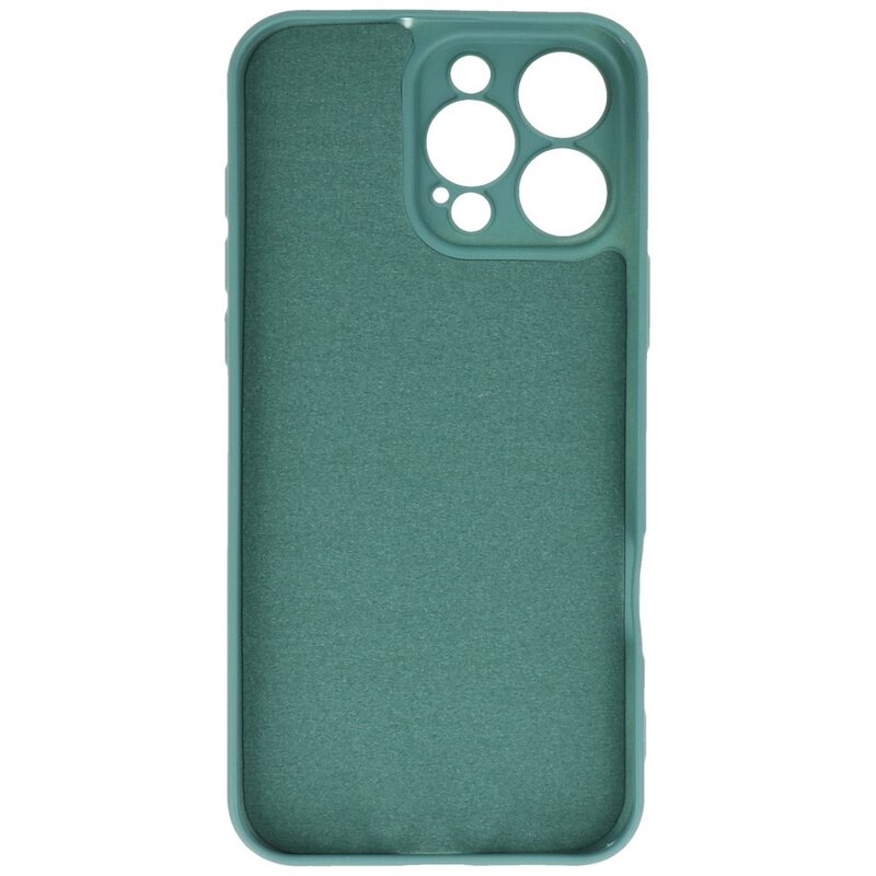 Funda de TPU de color de moda para iPhone 16 Pro Max Verde oscuro