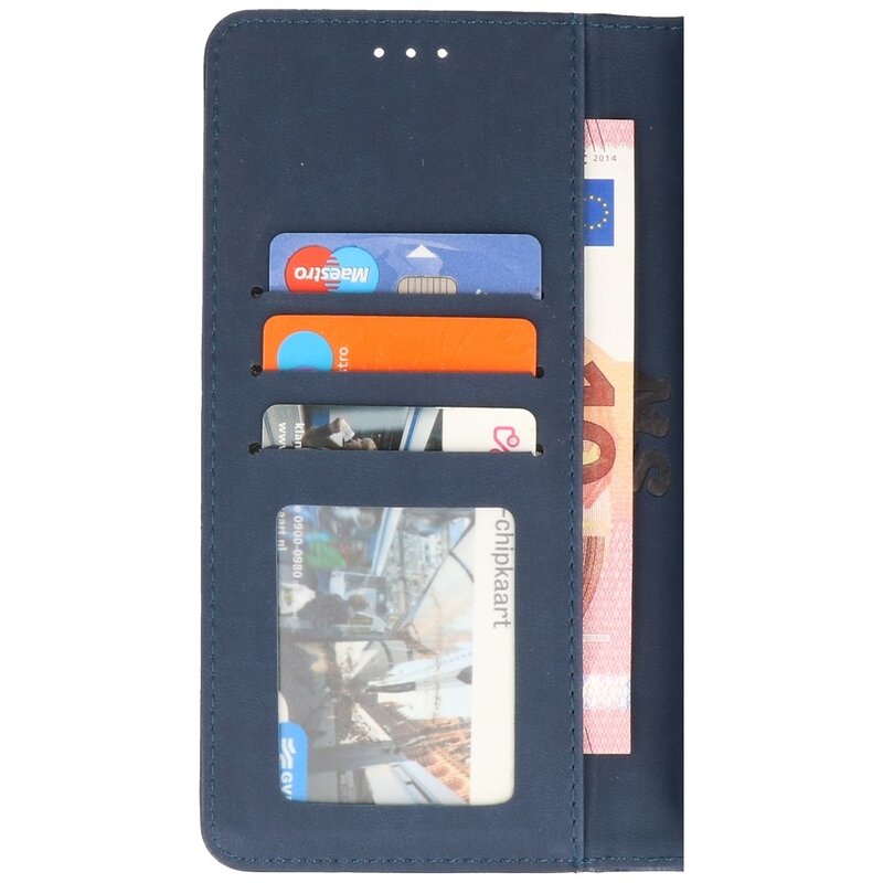 Bookstyle Wallet Cases Hoesje voor iPhone 14 Navy