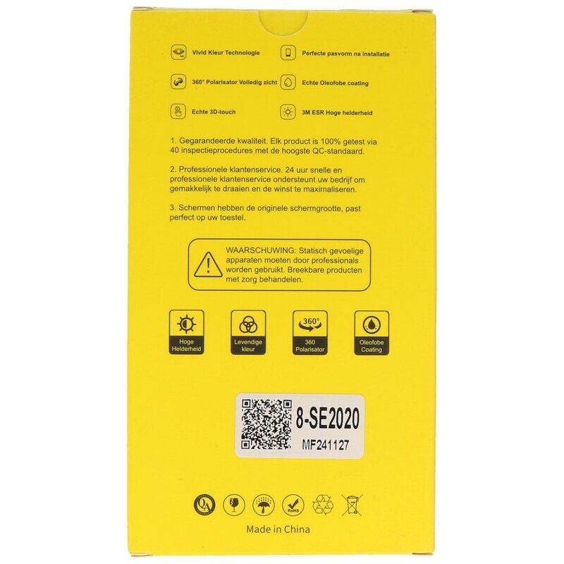 MF Display Huismerk MF Prime FHD incell LCD voor iPhone 8 - SE 2020  + Gratia MF Full Glass