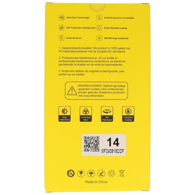 MF Display Supporto per LCD incell MF Prime FHD del marchio interno per iPhone 14 nero + MF Full Glass gratuito