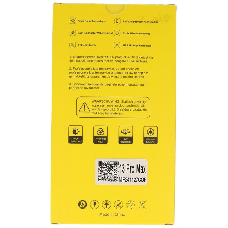 MF Display Support LCD incell incell MF Prime FHD de marque maison pour iPhone 13 Pro Max noir + verre complet MF gratuit