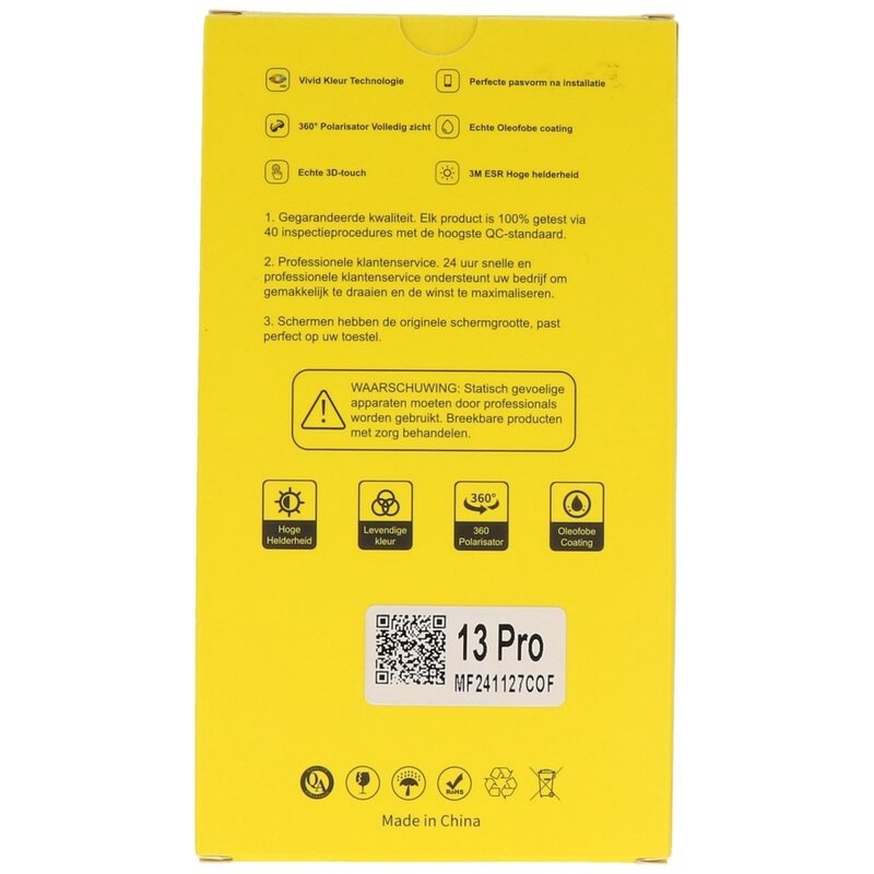 MF Display Supporto per LCD incell MF Prime FHD del marchio interno per iPhone 13 Pro nero + MF Full Glass gratuito