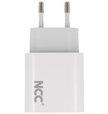 NCC Opladers NCC Cargador Set C121 Tipo-C a Lightning 20W Blanco