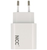 NCC Opladers NCC Oplader C222 USB A + C Oplader 30W Hvid