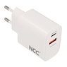 NCC Opladers NCC Oplader C222 USB A + C Oplader 30W Hvid