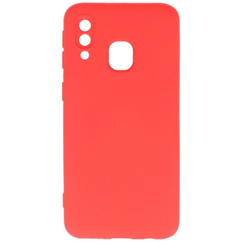 Fashion Color TPU Hülle Samsung Galaxy A40 Rot