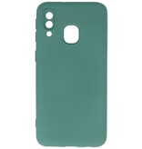Fashion Color TPU Hülle Samsung Galaxy A40 Dunkelgrün
