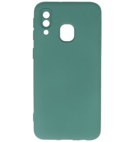 Custodia in TPU Fashion Color per Samsung Galaxy A40 Verde Scuro