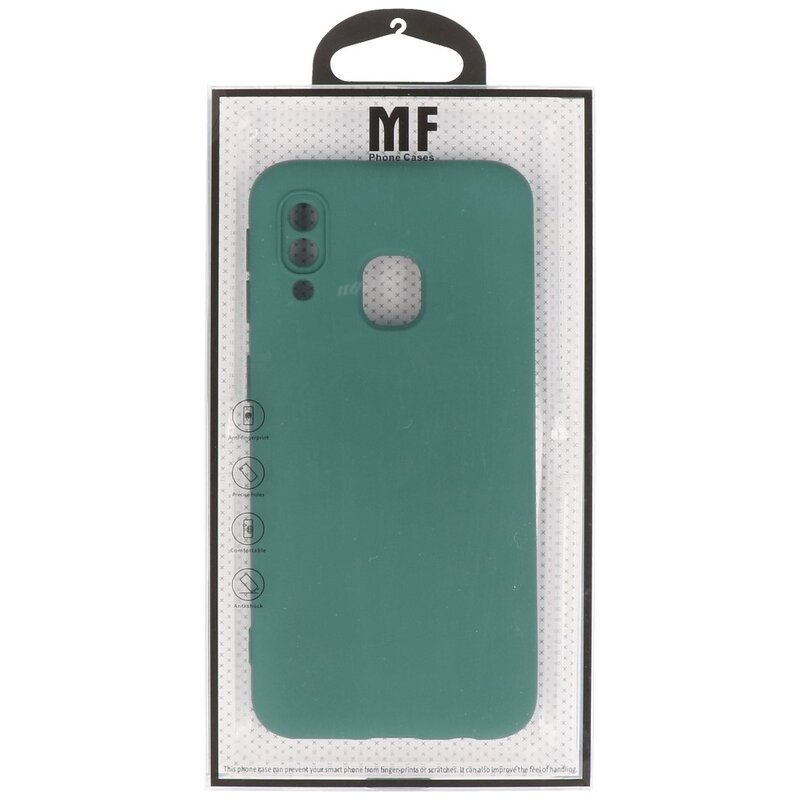Fashion Color TPU Hülle Samsung Galaxy A40 Dunkelgrün