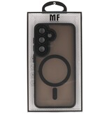 Coque mate transparente avec protection pour appareil photo pour Samsung Galaxy S24 Plus - S25 Plus Noir