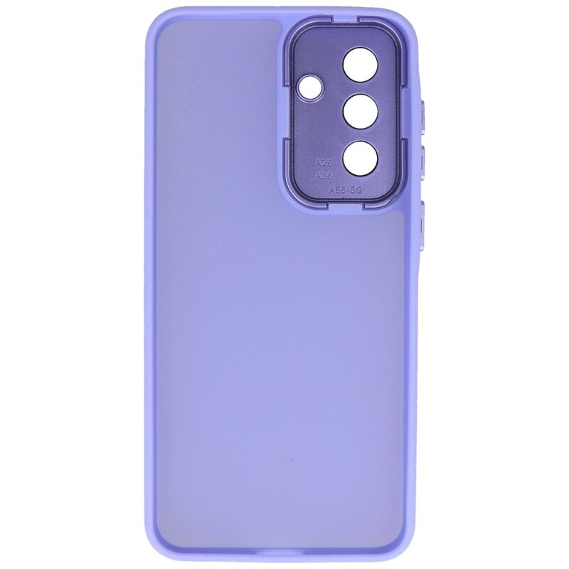 Étui transparent mat avec protection d'appareil photo pour Samsung Galaxy A26 Violet