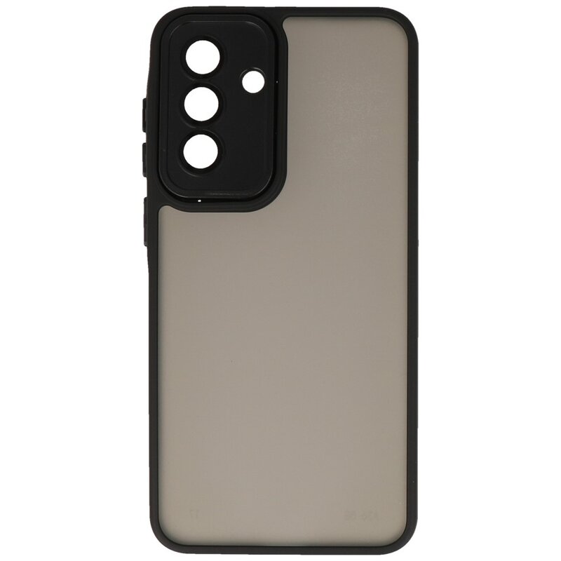 Custodia protettiva opaca-trasparente con fotocamera per Samsung Galaxy A36 - A56 nera