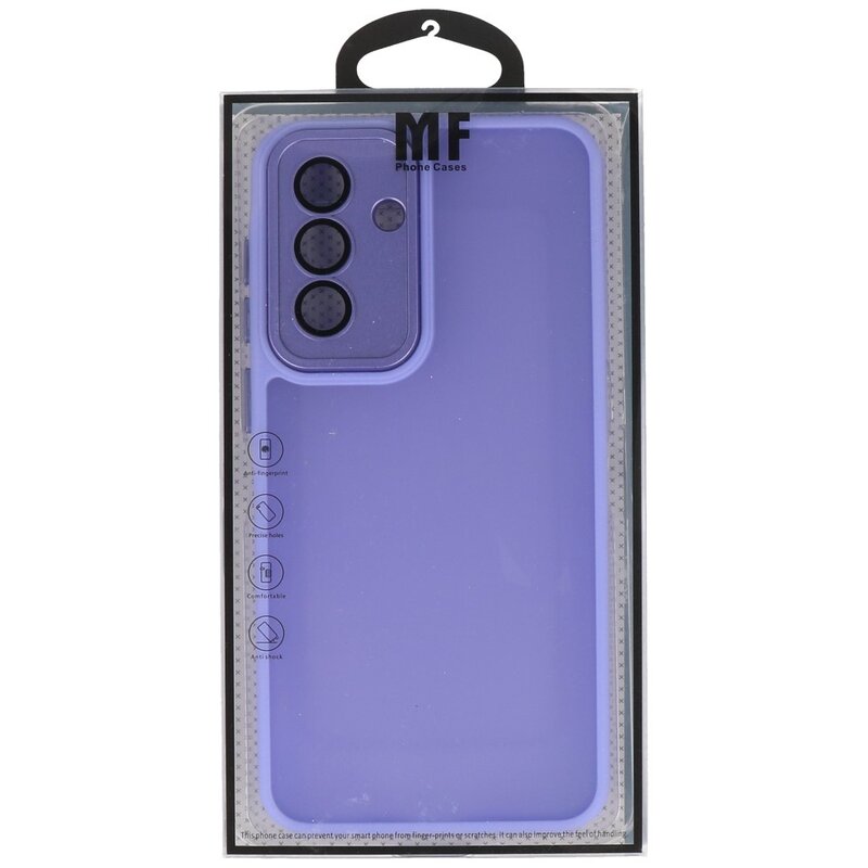 Mat-Transparent met Camera Beschermer Case voor Samsung Galaxy A36 - A56 Paars