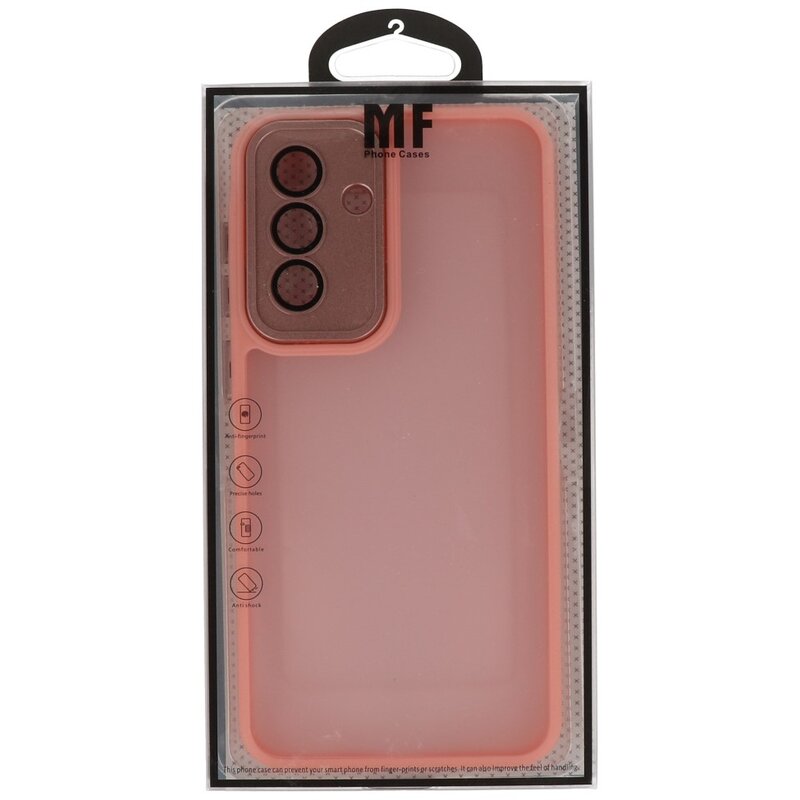 Custodia protettiva opaca-trasparente con fotocamera per Samsung Galaxy A36 - A56 rosa