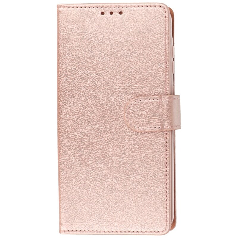 Funda tipo cartera estilo libro para Samsung Galaxy A14 4/5 G en oro rosa