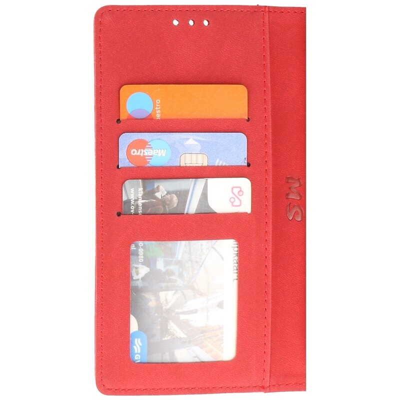 Custodia a portafoglio Bookstyle Custodia per Samsung Galaxy A14 4/5 G Rosso