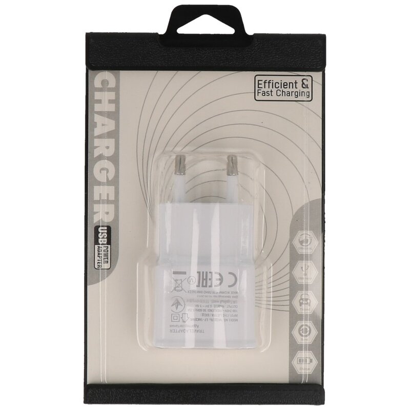 Cargador de Viaje Micro Universal 2.4 A Blanco