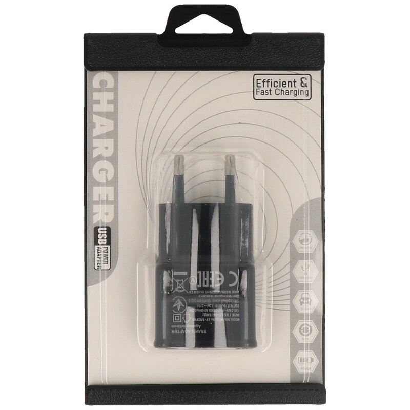 Micro cargador universal del recorrido de 2,4 A Negro