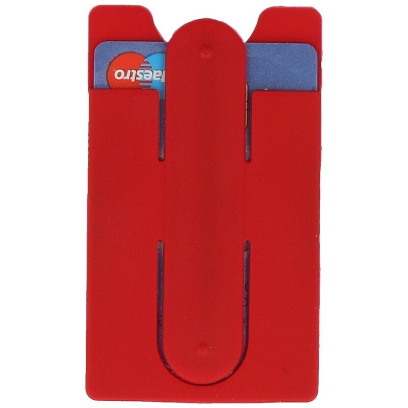 Porta carte in TPU con funzione di supporto, rosso