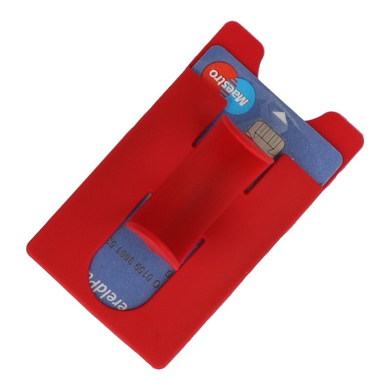 Porte-cartes en TPU avec fonction support, rouge