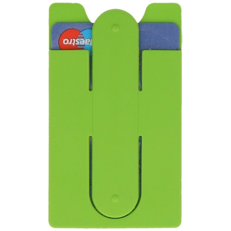 Tarjetero de TPU con función atril, color verde