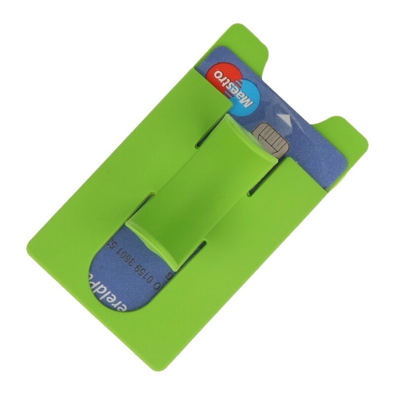 Porta carte in TPU con funzione di supporto, verde