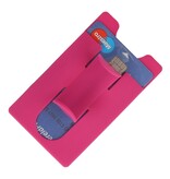 Porte-cartes en TPU rose avec fonction support