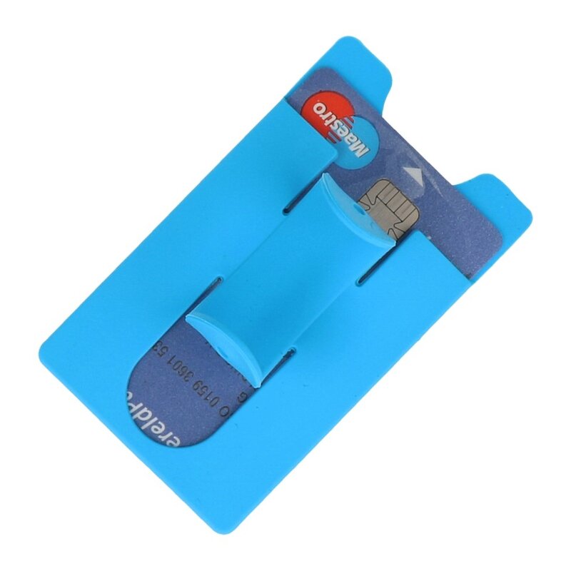 Porte-cartes en TPU avec support, turquoise