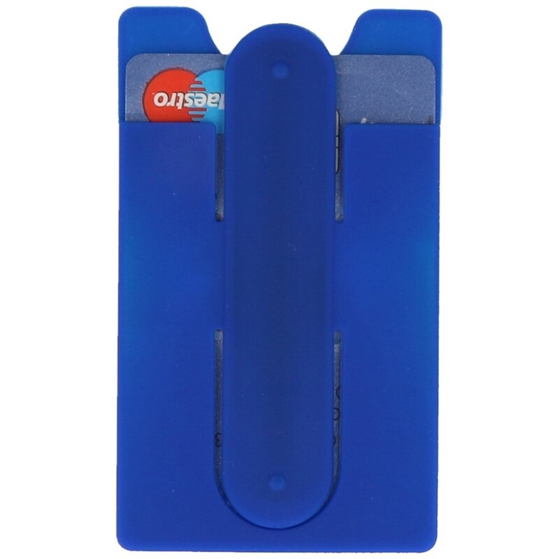 Porte-cartes en TPU avec fonction support, bleu