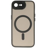 Matte-Transparent with Camera Protector Magsafe Case for iPhone 16th Black