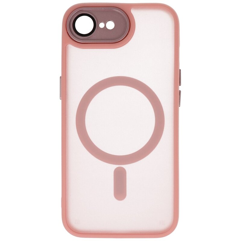 Matt-Transparentes Magsafe Case mit Kameraschutz für iPhone 16 Pink