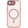 Matte-Transparent with Camera Protector Magsafe Case for iPhone 16th Pink
