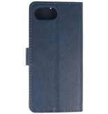 Funda tipo cartera estilo libro para iPhone 16e, color azul marino