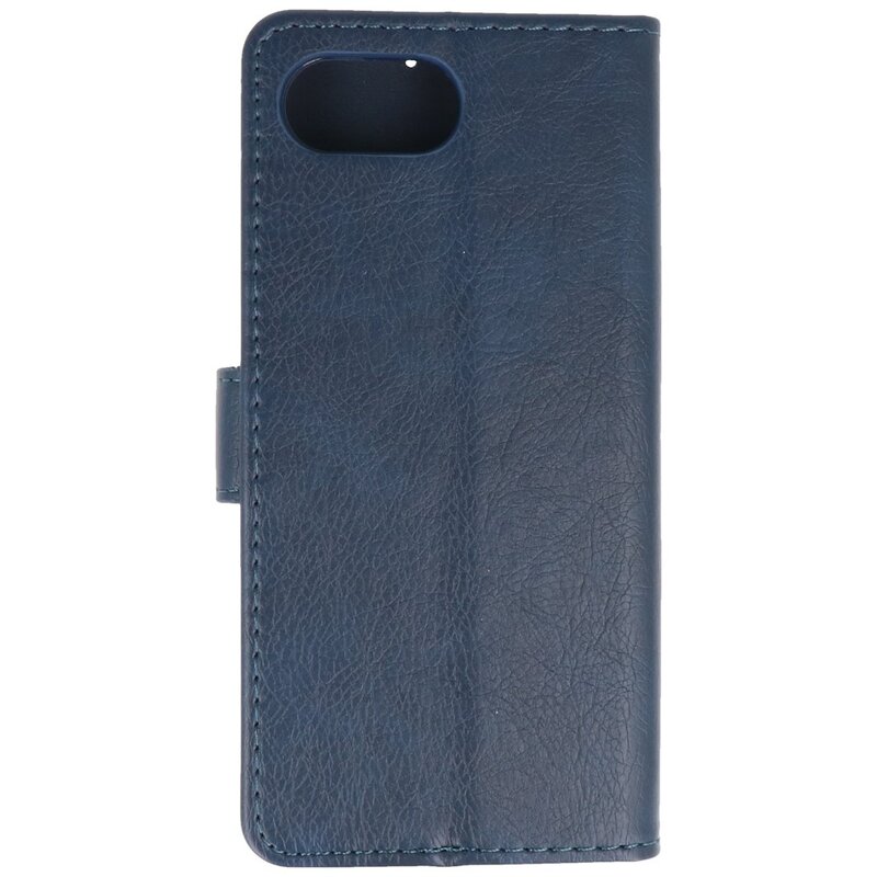 Custodia a portafoglio Bookstyle per iPhone 16e blu navy
