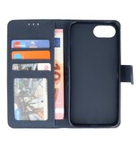 Custodia a portafoglio Bookstyle per iPhone 16e blu navy