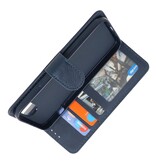 Funda tipo cartera estilo libro para iPhone 16e, color azul marino