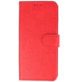 Funda tipo cartera estilo libro para iPhone 16e, color rojo