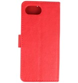 Funda tipo cartera estilo libro para iPhone 16e, color rojo