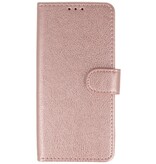 Custodia a portafoglio Bookstyle per iPhone 16 oro rosa