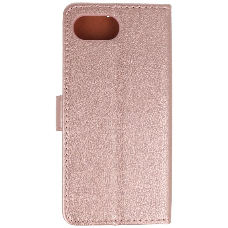 Custodia a portafoglio Bookstyle per iPhone 16 oro rosa