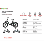 KOOLUX elcykel - Sammenfoldelig E-cykel - 250W - 45-90 KM - BK6S 4.0 - Blå