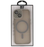 Matt-transparente MagSafe-Hülle mit Kameraschutz für iPhone 14 Plus, Grau