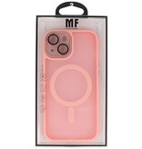 Mat-Transparent met Camera Beschermer Magsafe Case voor iPhone 14 Plus Roze