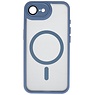 Matte-Transparent with Camera Protector Magsafe Case for iPhone 16th Blue
