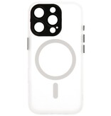 Matte-Transparent with Camera Protector Magsafe Case for iPhone 14 Pro Max White
