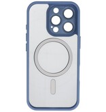 Matte-Transparent with Camera Protector Magsafe Case for iPhone 14 Pro Max Blue