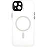 Mat-Transparent met Camera Beschermer Magsafe Case voor iPhone 15 Wit