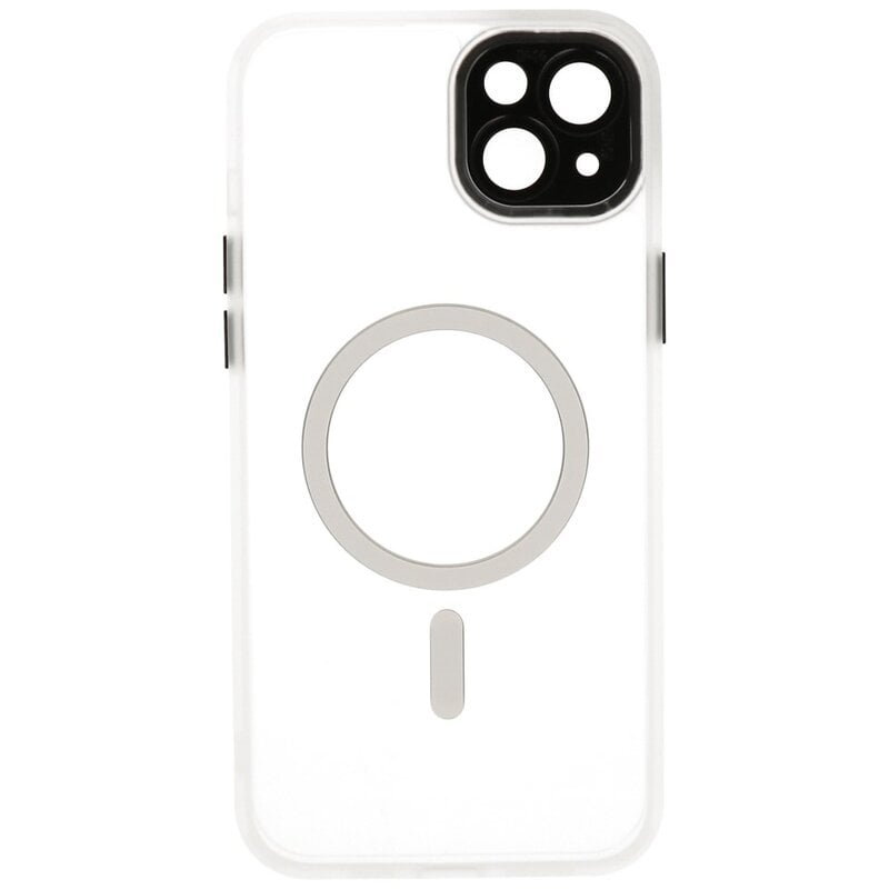 Mat-Transparent met Camera Beschermer Magsafe Case voor iPhone 15 Wit